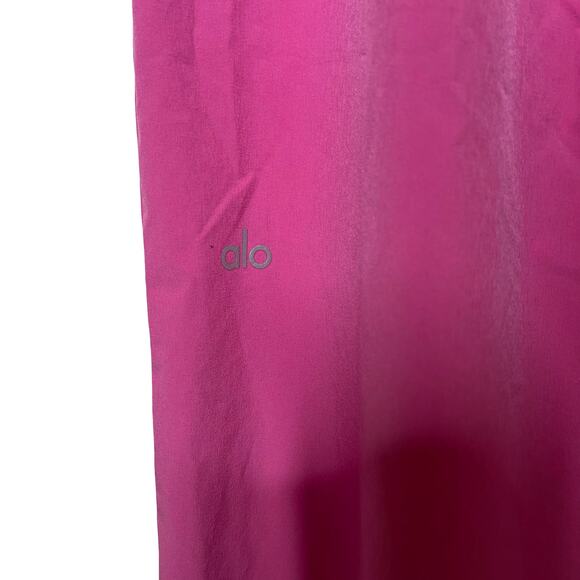 Alo yoga Pink Mid-Rise Showdown Cutout waist Trousers Pants sz M 8-10 - Picture 6 of 6